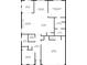 Detailed floor plan showcasing the layout of the home, including a spacious kitchen and primary bedroom at 52 Lantern Trce, Hiram, GA 30141