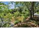 Tranquil water view framed by lush greenery and mature trees, offering a serene natural backdrop to the property at 5626 River Heights Se Xing, Marietta, GA 30067