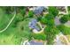 Aerial view of a luxury home on a large lot with mature trees and landscaping at 6515 Ashbourne Ct, Suwanee, GA 30024