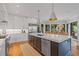 Modern kitchen with an island and stainless steel appliances at 6515 Ashbourne Ct, Suwanee, GA 30024