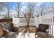 Inviting backyard patio with seating and privacy fence, ideal for outdoor relaxation at 8730 Parker Pl, Roswell, GA 30076