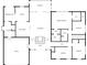 Detailed floor plan featuring the living room, bedrooms, kitchen, and garage at 115 Lake Pines Ct, Roswell, GA 30076