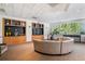 Spacious living room with built-in cabinets and large windows at 3338 Peachtree Ne Rd # 3406, Atlanta, GA 30326
