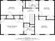 Upstairs floor plan featuring four bedrooms, two bathrooms and a hall area, with clearly marked dimensions at 3912 Edenton Ne Ct, Brookhaven, GA 30319