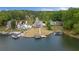 Waterfront homes with private docks and patios overlooking a tranquil lake at 2191 Lakeview Pkwy, Villa Rica, GA 30180
