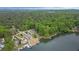 Aerial view showcases the property with lake access and lush trees at 2191 Lakeview Pkwy, Villa Rica, GA 30180