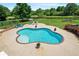 Beautiful backyard with a kidney-shaped pool, lounge chairs, and well-manicured landscaping at 3920 Ineal Dr, Cumming, GA 30028