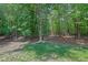Secluded backyard area with mature trees and a swing set for outdoor enjoyment at 4810 Duncans Lake Dr, Buford, GA 30519