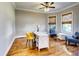 Bright office space with hardwood floors, natural light, and built-in desk at 1897 8Th St, Atlanta, GA 30341