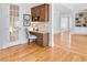 The house includes a charming office space with granite counters and wood floors at 198 Grandmar Chase, Canton, GA 30115