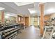 Well-equipped gym with treadmills, weights, and mirrored wall at 273 12Th Ne St # 421, Atlanta, GA 30309