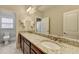 Bathroom boasting a granite-topped double vanity and a separate water closet at 4892 Kentwood Dr, Marietta, GA 30068