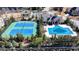 Overhead view of the community pool and tennis courts at 4892 Kentwood Dr, Marietta, GA 30068
