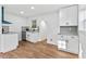Contemporary kitchen showcases modern appliances, white cabinets, and tile backsplash at 2211 Macon Sw Dr, Atlanta, GA 30315