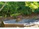 Cozy backyard fire pit area, surrounded by lush greenery and a gravel base for outdoor entertaining at 5205 Riverview Nw Rd, Atlanta, GA 30327