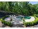 Relaxing pool area with lounge chairs, surrounded by lush greenery and a manicured lawn for a private retreat at 5205 Riverview Nw Rd, Atlanta, GA 30327