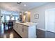 Kitchen island with granite countertops and modern cabinetry at 2048 Rockledge Ne Rd, Atlanta, GA 30324