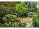 Backyard featuring play set, trampoline, green grass and mature trees at 3086 E Pine Valley Nw Rd, Atlanta, GA 30305
