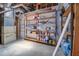 Unfinished basement featuring shelving units for storage at 2903 Southpark Sw Ter, Conyers, GA 30094