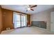 Bedroom with brown walls and light colored patterned wall at 2903 Southpark Sw Ter, Conyers, GA 30094