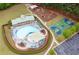 Aerial view of the community pool, playground, and basketball court at 105 Thorncliff Way, Acworth, GA 30101