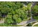 Aerial view of a neighborhood, showcasing tree-lined streets and proximity to green spaces at 1941 Headland Dr, East Point, GA 30344