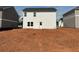 Unfinished backyard with newly installed siding, ready for landscaping and outdoor enjoyment at 2093 Boxwood Se Cir, Conyers, GA 30094