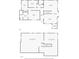 Floor plan featuring the layout of the bedrooms, living room, kitchen, and basement of the residence at 2674 Skylane Dr, Marietta, GA 30062