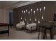 Spacious basement featuring a seating area and a game table with modern accent lighting at 292 Highway 279, Fayetteville, GA 30214