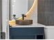 Modern bathroom featuring a unique vessel sink with a decorative pattern and black faucet at 292 Highway 279, Fayetteville, GA 30214