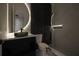 Bathroom with vanity, decorative vessel sink, and a glass-enclosed shower with tile surround at 292 Highway 279, Fayetteville, GA 30214