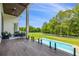 Inviting outdoor patio with a sleek pool and picturesque views at 292 Highway 279, Fayetteville, GA 30214