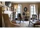 Cozy living room featuring built-in shelving, fireplace, and comfortable seating at 1040 W Conway Nw Dr, Atlanta, GA 30327