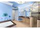 Spa bathroom features a soaking tub, double vanity, walk-in closet, and separate shower with tile flooring at 4731 Moon Chase Dr, Buford, GA 30519