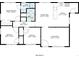 Detailed floor plan showcasing the layout of the house, including room dimensions at 6459 Paula Ct, Rex, GA 30273