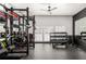 Well-equipped gym features various weight machines, free weights, and mirrored wall at 791 Wylie Se St # 911, Atlanta, GA 30316