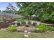Outdoor space with grill, seating area, fire pit, landscaping, and a wooden fence at 2023 Yellow Finch Trl, Atlanta, GA 30316