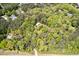 Expansive aerial view showcasing the property's lush surroundings, pool, and wooded acreage at 2377 Pine Mountain Rd, Kennesaw, GA 30152