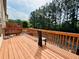 Open deck with wooden railing and chair with a view of trees at 6156 Thorncrest Dr, Tucker, GA 30084