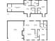 Floor plan of a two-story home with dimensions of each room at 831 Terrace Trce, Lawrenceville, GA 30044
