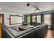Home theater room with a projector screen and comfortable seating, perfect for movie nights and gatherings at 10559 Serenbe Ln, Chattahoochee Hills, GA 30268