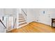 Traditional entryway boasts wood floors and staircase to the upper level at 1448 Drayton Woods Dr, Tucker, GA 30084