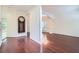 Bright entryway with hardwood floors and a view into the dining and living areas at 1259 Crescentwood Ln, Decatur, GA 30032