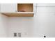 Laundry room with white cabinets, utility hookups and white walls at 3881 Moore Rd, Ellenwood, GA 30294