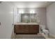 Bright bathroom with a double vanity, modern fixtures and clean contemporary design at 20 10Th Nw St # 704, Atlanta, GA 30309