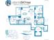 Sapphire (2D) floor plan featuring a 2 bedroom / 2 bath layout at 20 10Th Nw St # 704, Atlanta, GA 30309