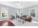 Cozy living room with ample seating, hardwood floors and plenty of natural light at 655 Mead Se St # 79, Atlanta, GA 30312