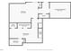 Floor plan of the basement showing bedroom, living room, bathroom, and storage at 988 Gentry Sw Ln, Marietta, GA 30064