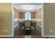 Dining room featuring hardwood floors, chandelier lighting, and neutral décor at 988 Gentry Sw Ln, Marietta, GA 30064