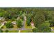 A beautiful aerial view of a single-Gathering home surrounded by mature trees at 3117 Calumet Nw Cir, Kennesaw, GA 30152